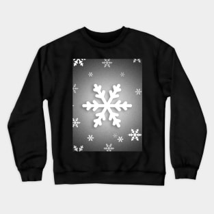 black and white snow flakes Crewneck Sweatshirt